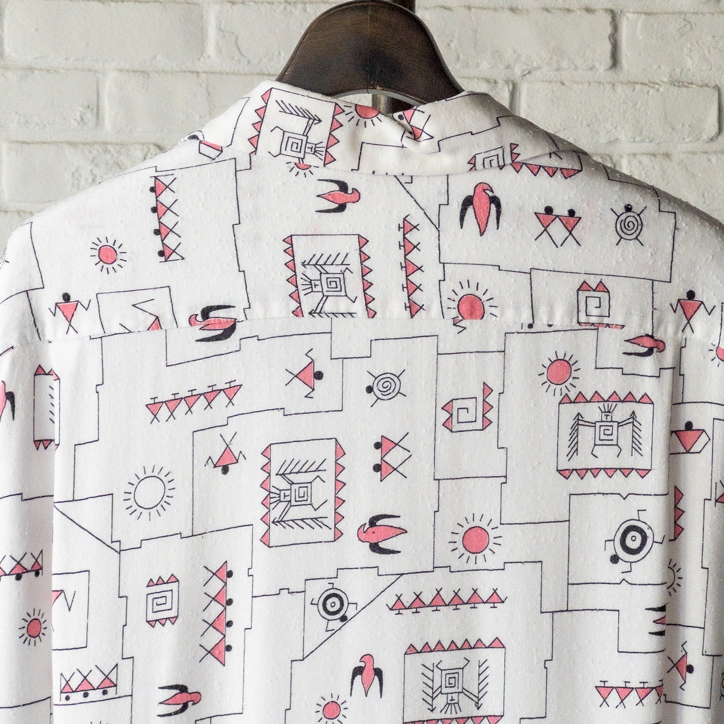 AMERICAN NATIVE PATERN RAYON SHORTSLEEVE SHIRTS 1950'S VINTAGE