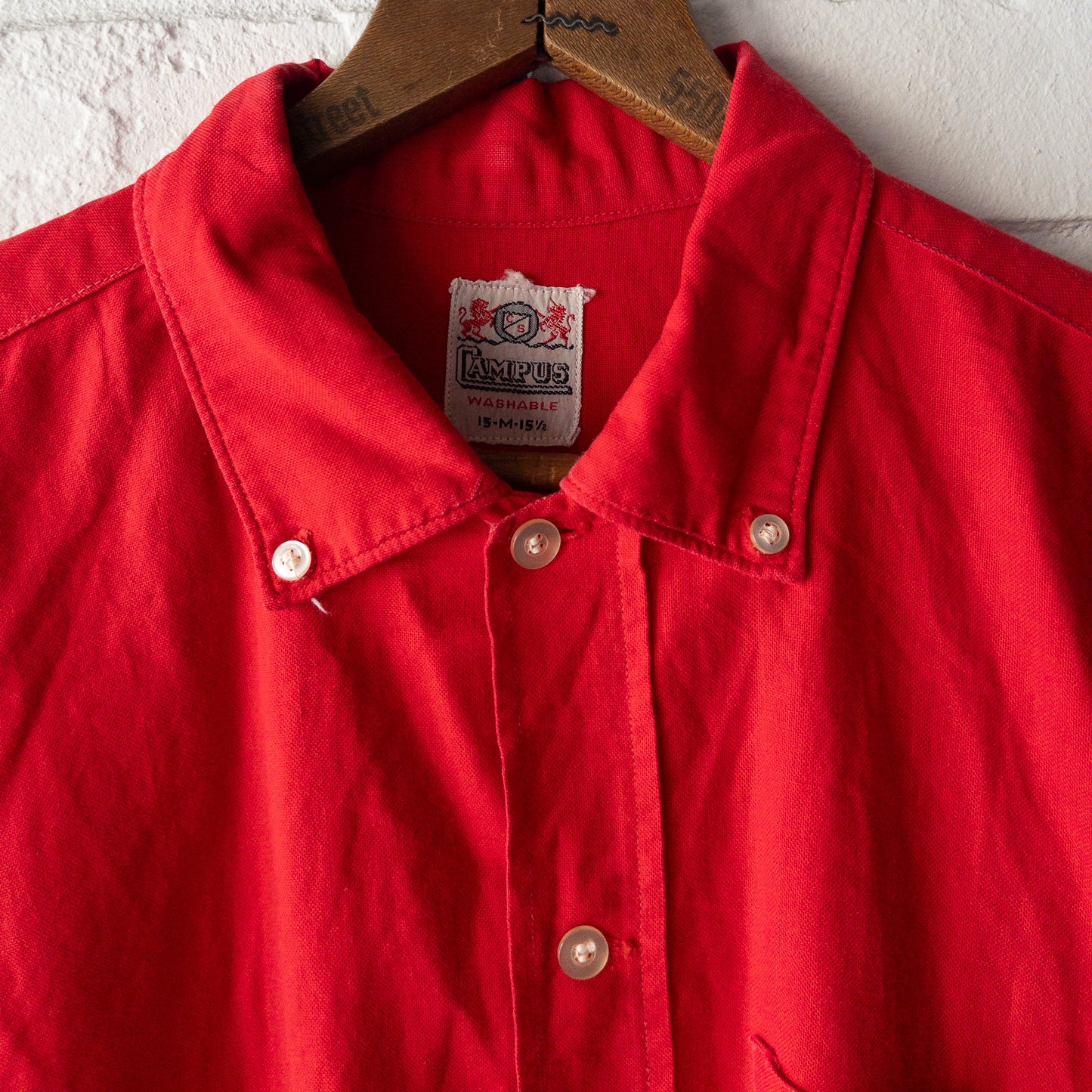 CAMPUS SOLID COLOR B.D. SHIRTS 50'S VINTAGE