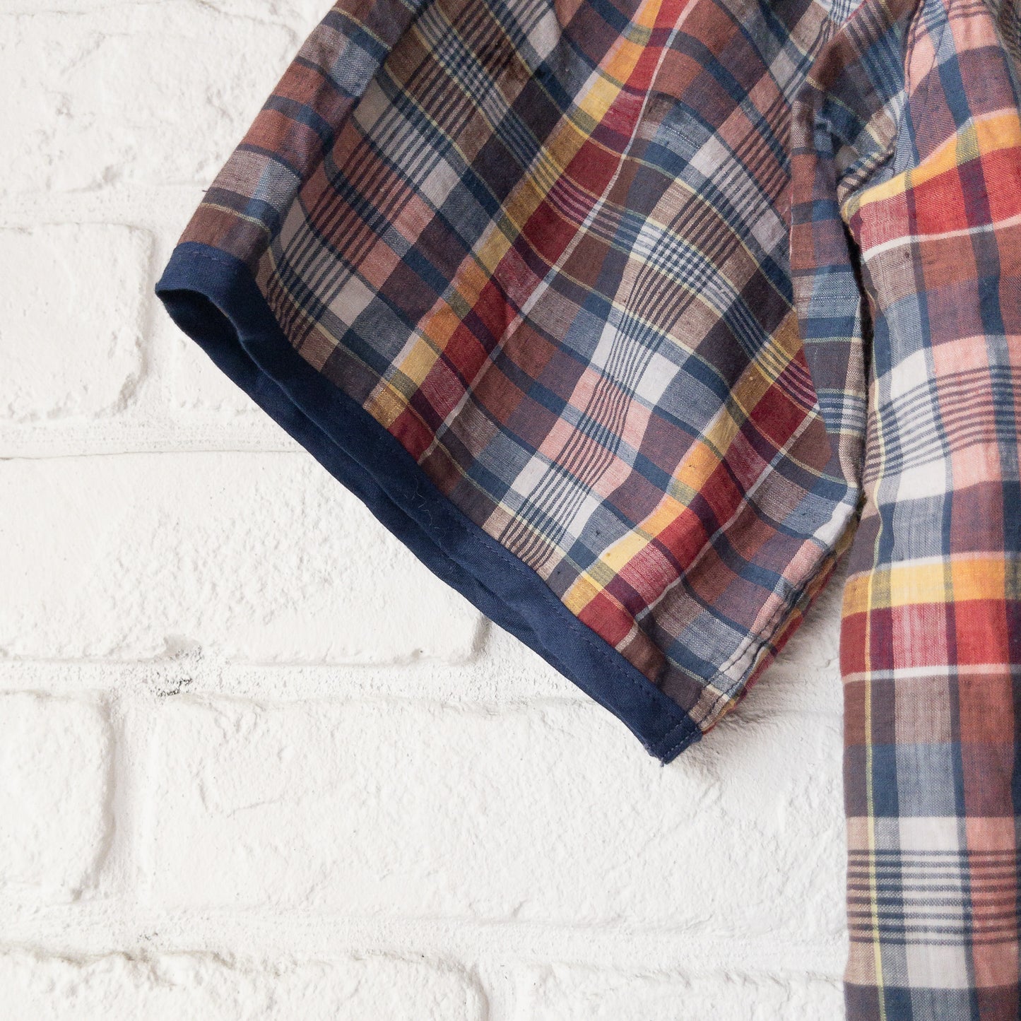 TOWNCRAFT PENNEYS HENRY NECK PETTERN MADRAS SHIRTS 60'S VINTAGE