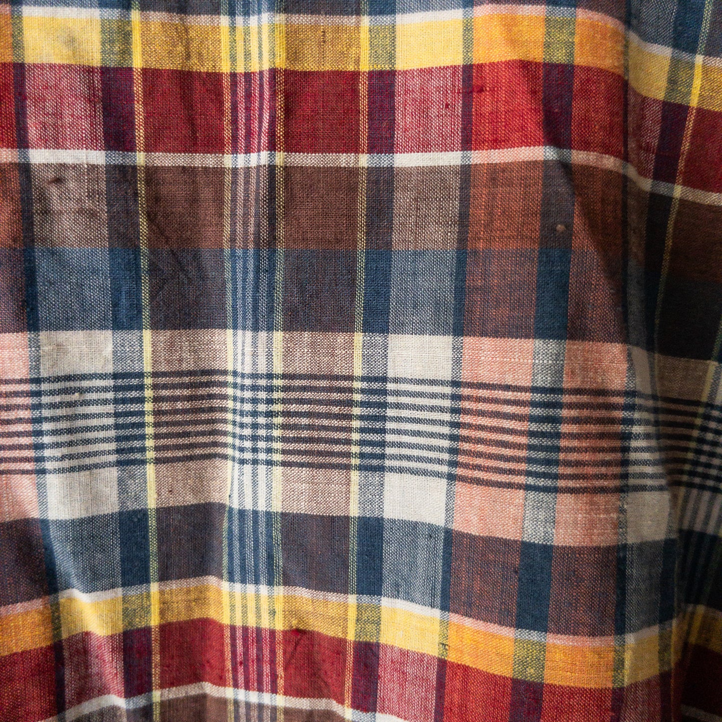 TOWNCRAFT PENNEYS HENRY NECK PETTERN MADRAS SHIRTS 60'S VINTAGE