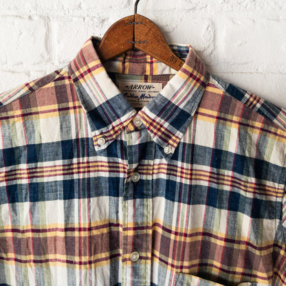 ARROW B.D.PATTERN MADRAS SHIRTS 60'S VINTAGE