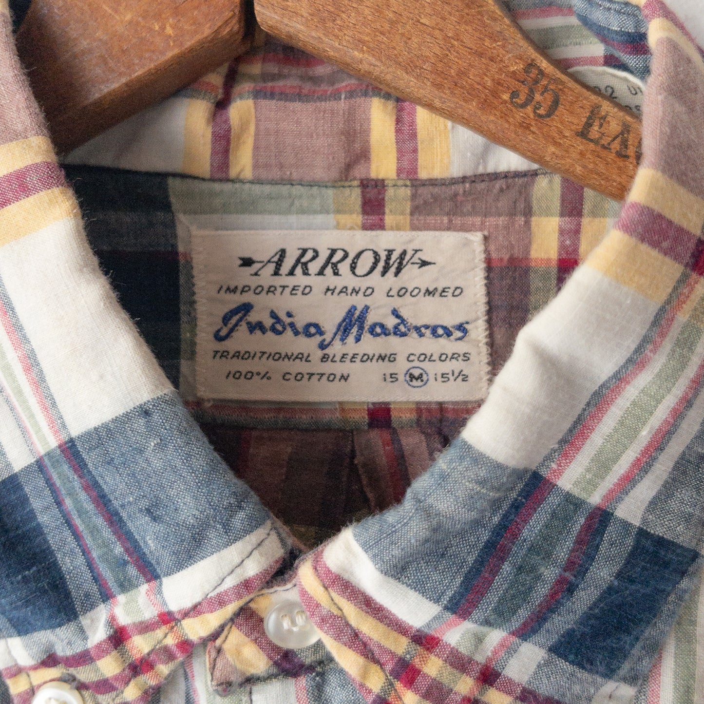 ARROW B.D.PATTERN MADRAS SHIRTS 60'S VINTAGE