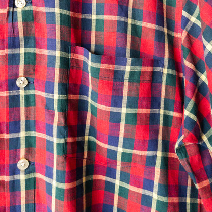 HATHAWAY REGURAR COLOR BOX STYLE CHECK PATEERN 60'S SHORT SLEEVE SHIRTS