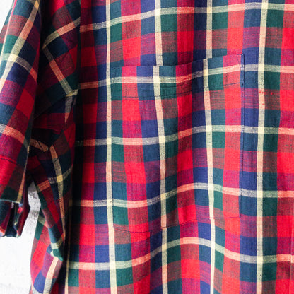 HATHAWAY REGURAR COLOR BOX STYLE CHECK PATEERN 60'S SHORT SLEEVE SHIRTS