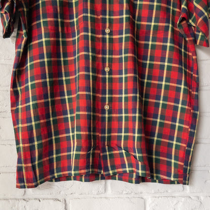 HATHAWAY REGURAR COLOR BOX STYLE CHECK PATEERN 60'S SHORT SLEEVE SHIRTS