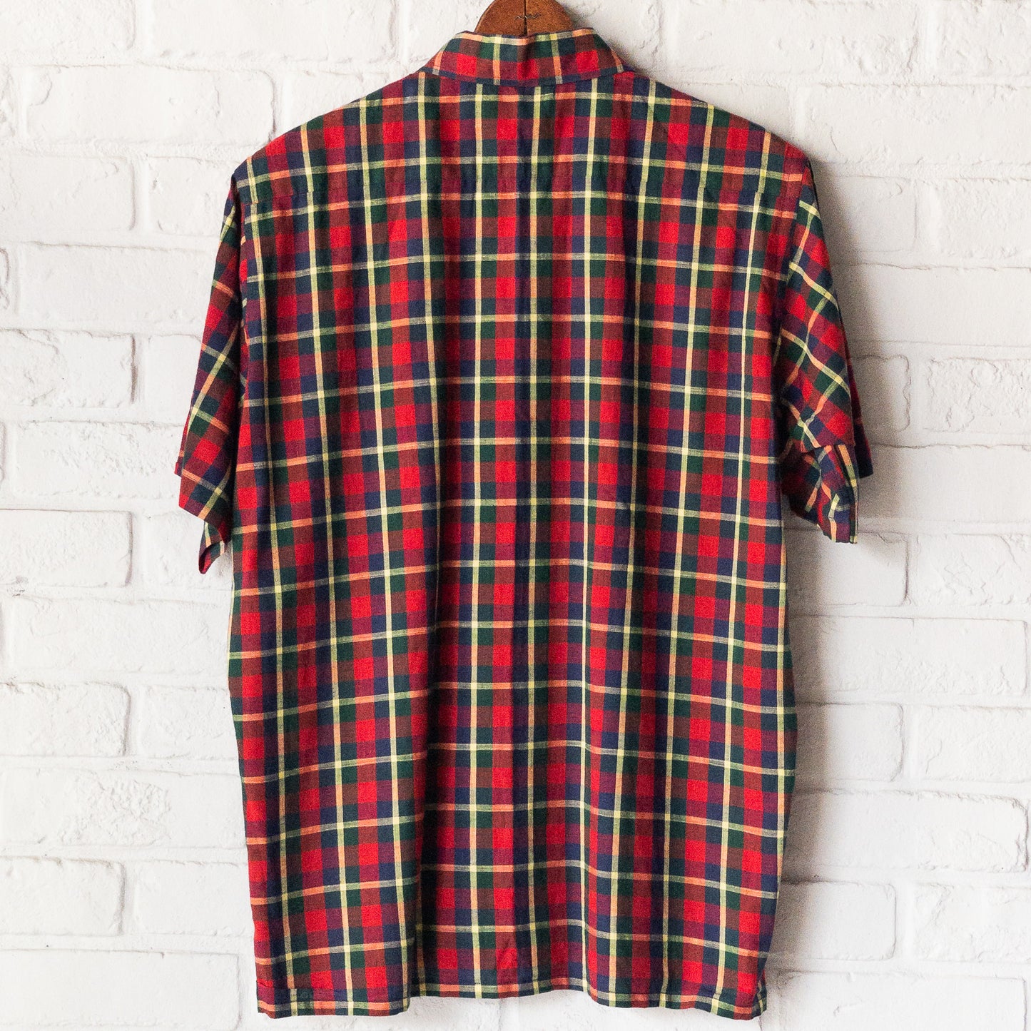 HATHAWAY REGURAR COLOR BOX STYLE CHECK PATEERN 60'S SHORT SLEEVE SHIRTS