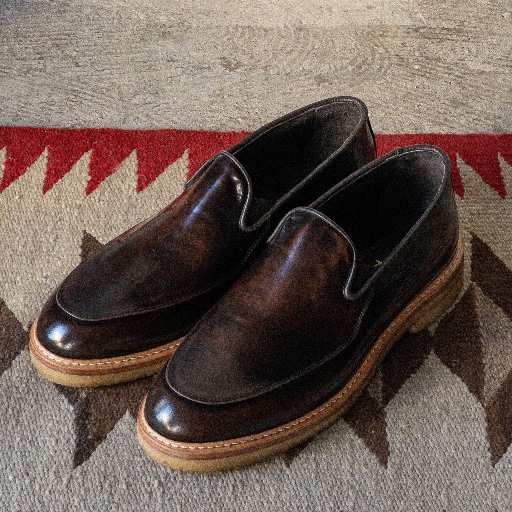 WANDERER別注] RAGAZZO KING ”DAN” VAMP LOAFER COGNAC