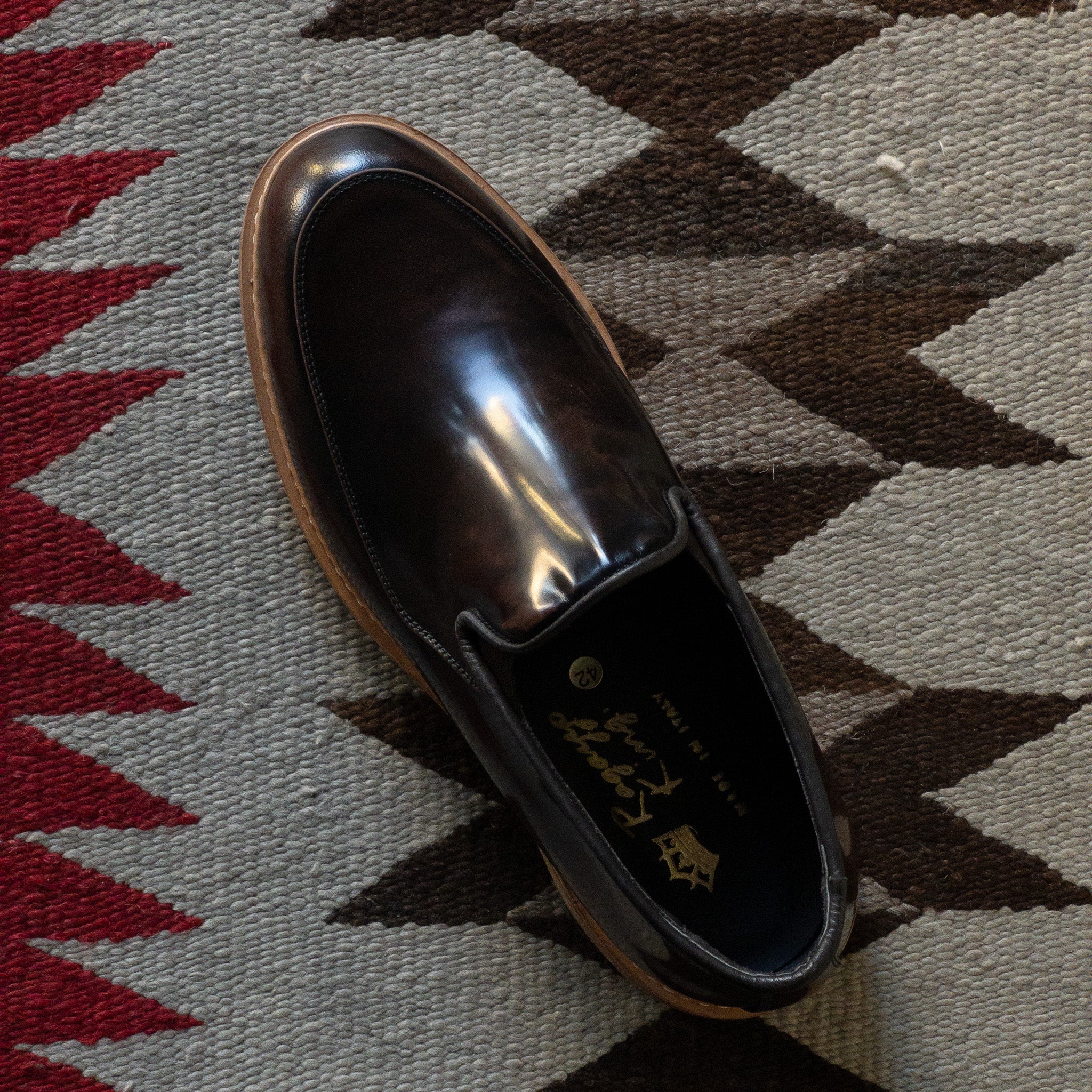 WANDERER別注] RAGAZZO KING ”DAN” VAMP LOAFER COGNAC