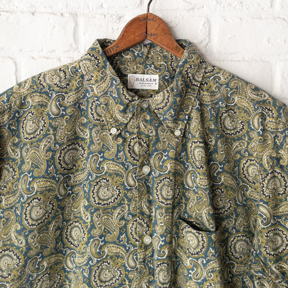 BALSAM PAISLEY PRINT B.D. BOX SHIRTS 50'-60'S DEAD STOCK