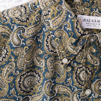 BALSAM PAISLEY PRINT B.D. BOX SHIRTS 50'-60'S DEAD STOCK