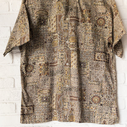 PLAYMATES BATIK PRINT B.D. BOX SHIRTS 50'-60'S DEAD STOCK
