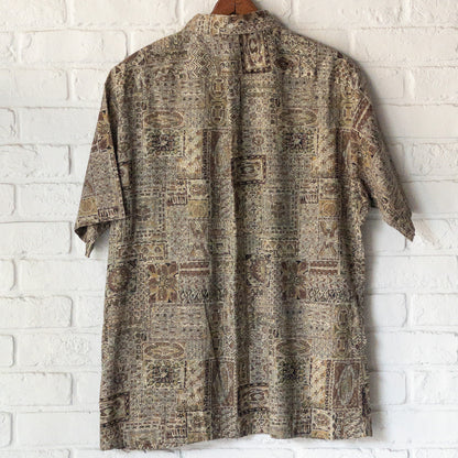 PLAYMATES BATIK PRINT B.D. BOX SHIRTS 50'-60'S DEAD STOCK