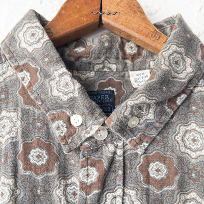 BRENT B.D.FINE PATTERN PRINT SHIRTS 60'S VINTAGE