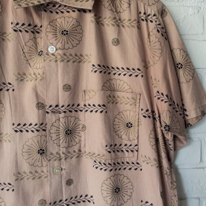 CALIFORNIA FINE PATTERN OPEN COLOR SHIRTS 50'S VINTAGE