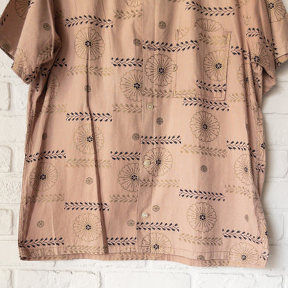 CALIFORNIA FINE PATTERN OPEN COLOR SHIRTS 50'S VINTAGE