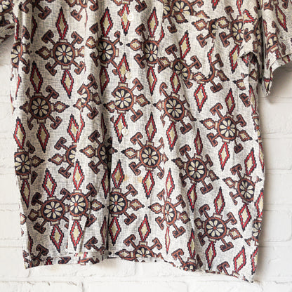WASH'N WEAR BATIK/FINE PRINT BOX SHIRTS 50'-60'S DEAD STOCK
