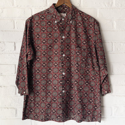 PILGRIM B.D.3/4 QUATER SLEEVE PAISLEY PRINT BOX SHIRTS VINTAGE 60'S