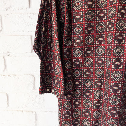 PILGRIM B.D.3/4 QUATER SLEEVE PAISLEY PRINT BOX SHIRTS VINTAGE 60'S