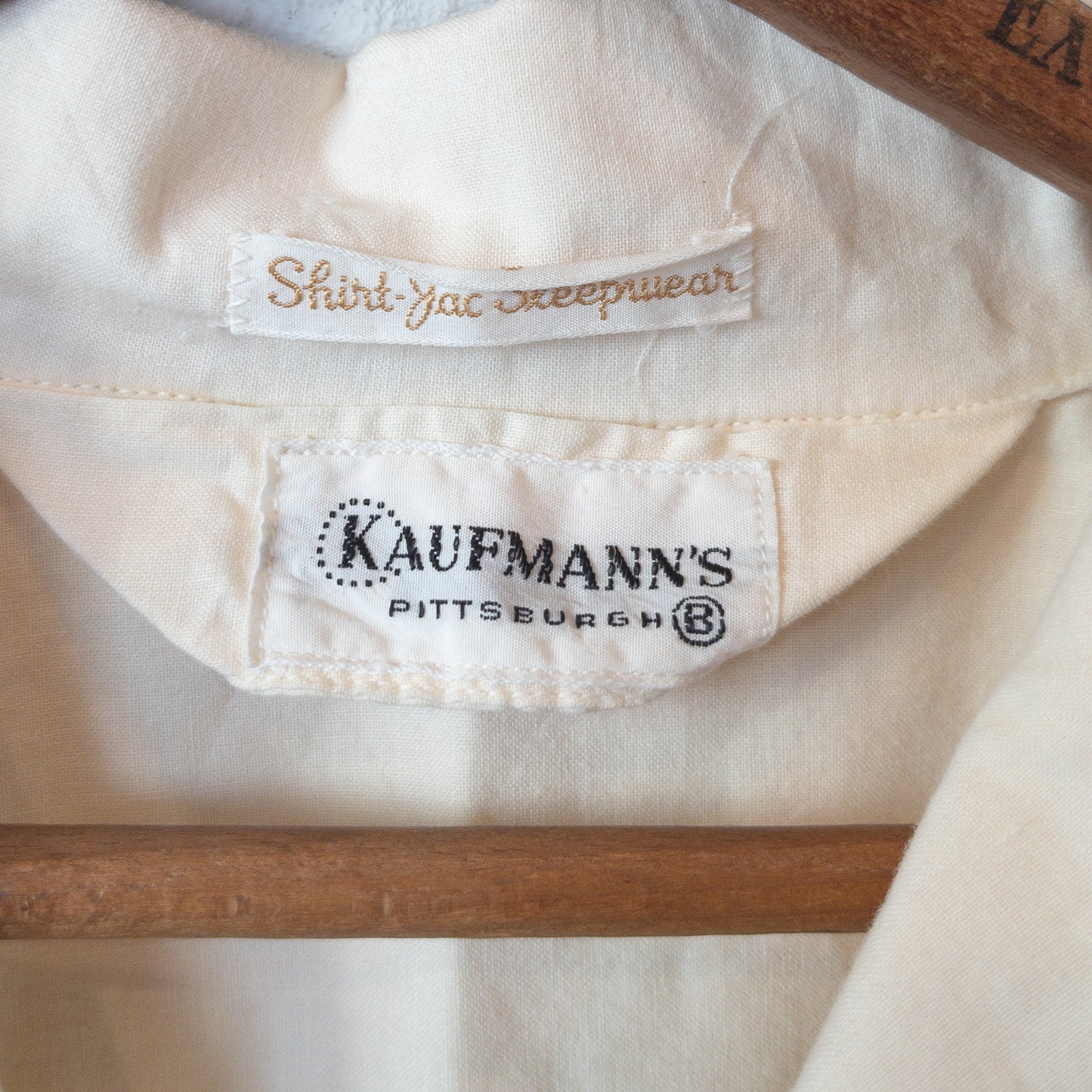 KAUFMANN'S SHIRT-JAC SLEEPWEAR DYED INK PRINT VINTAGE 40'S