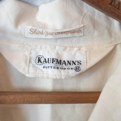 KAUFMANN'S SHIRT-JAC SLEEPWEAR DYED INK PRINT VINTAGE 40'S