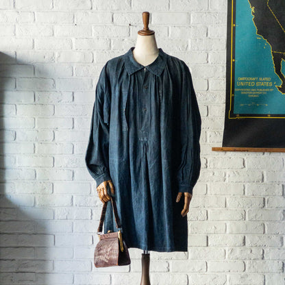 FRENCH SHEPERD'S LINEN SMOCK 1900'S VINTAGE Var.1