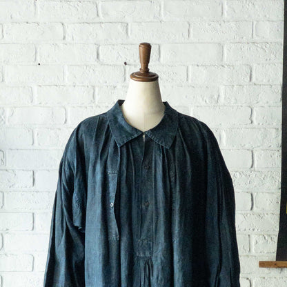FRENCH SHEPERD'S LINEN SMOCK 1900'S VINTAGE Var.1