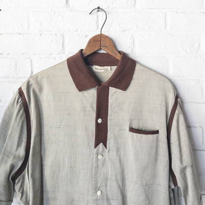 HAP GARMAN COTTON/SILK BOX RESORT SHIRTS VINTAGE 50'S