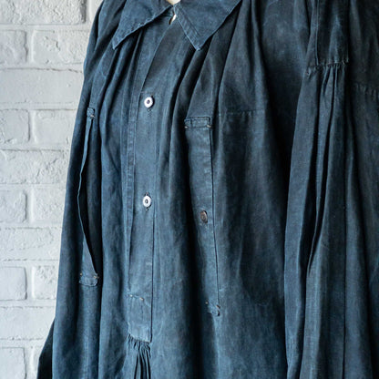 FRENCH SHEPERD'S LINEN SMOCK 1900'S VINTAGE Var.1