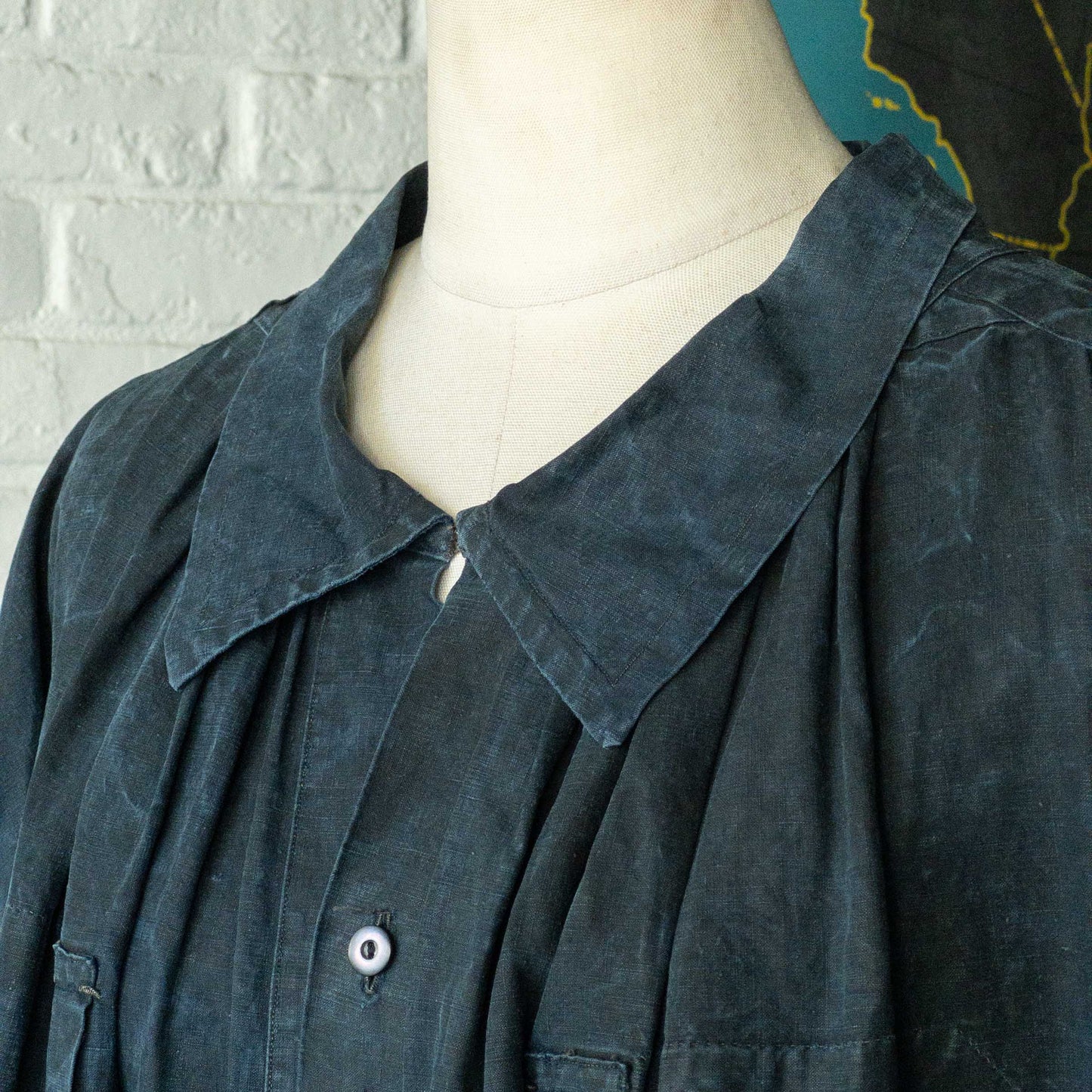 FRENCH SHEPERD'S LINEN SMOCK 1900'S VINTAGE Var.1