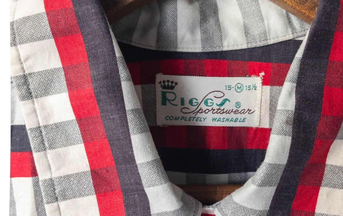 RIGGS STRIPE CHECK SHIRTS 50'S VINTAGE