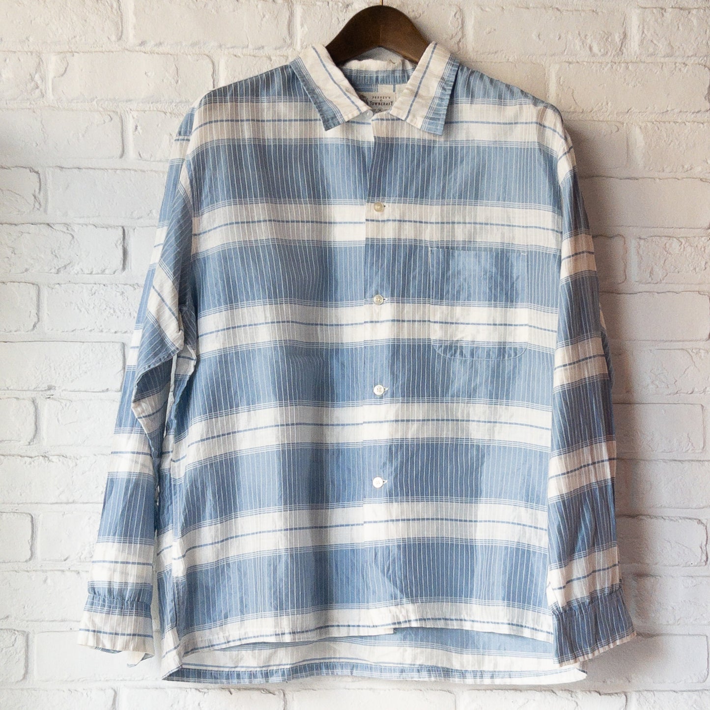 PENNY'S TOWN COTTON/SILK LONGSLEEVE SHIRTS 50'S ALMOST DEAD STOCK