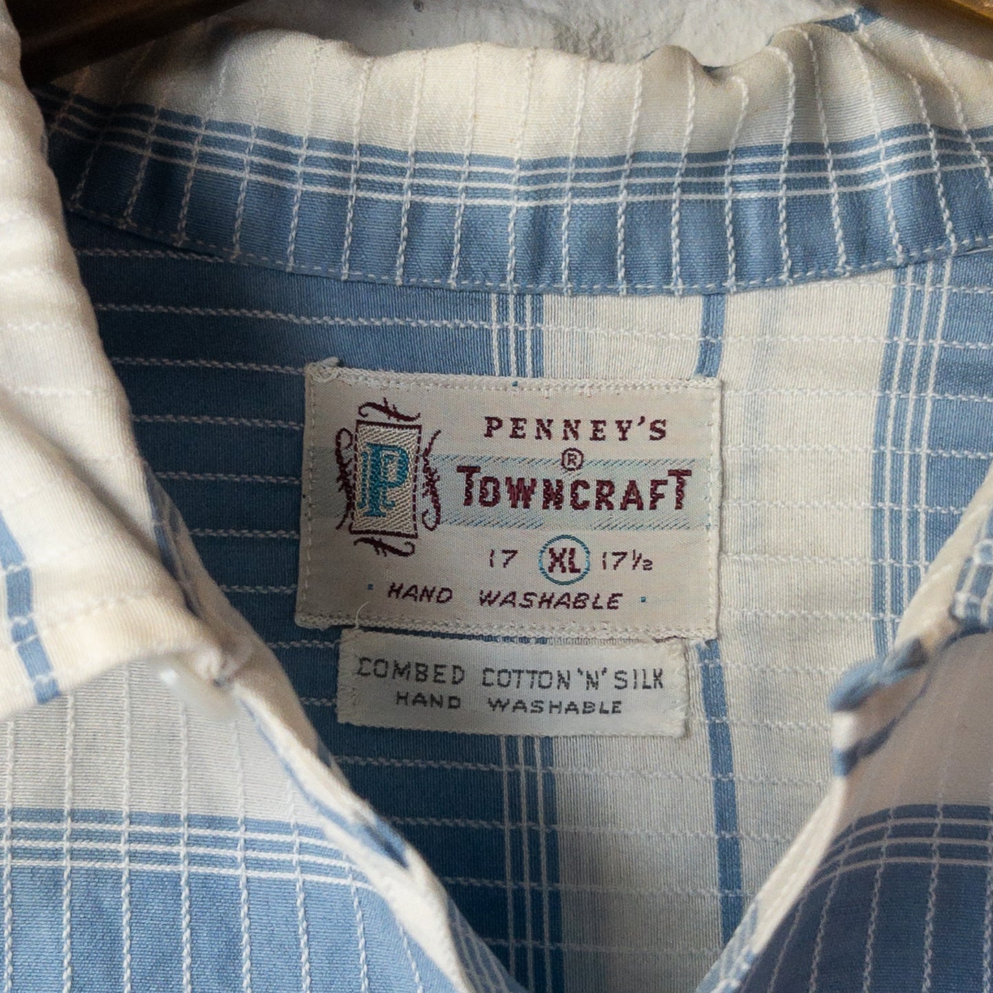 PENNY'S TOWN COTTON/SILK LONGSLEEVE SHIRTS 50'S ALMOST DEAD STOCK