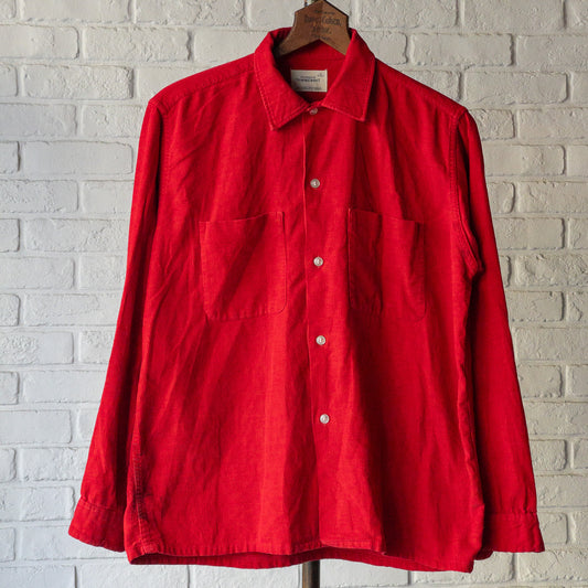 TOWN CRAFT CARDINAL RED CORDUROY SHIRTS 60'S VINTAGE