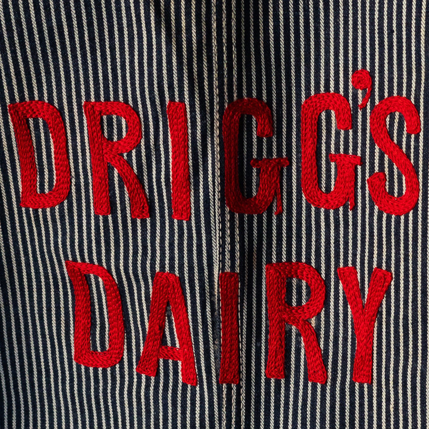 DEAD STOCK 1940's Lee 98-J HICKORY-STRIPED COVERALL with EMBROIDERY