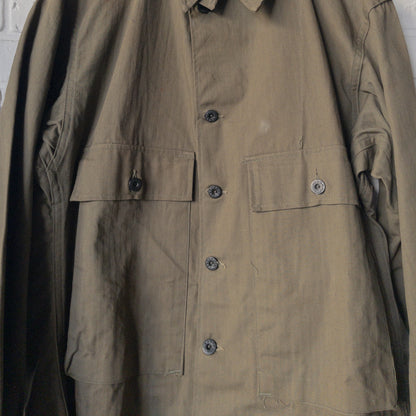 WW2 U.S.NAVY HBT UTILITY JACKET HAND DRAWING HULA GIRL DEADSTOCK