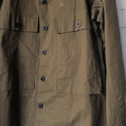 WW2 U.S.NAVY HBT UTILITY JACKET HAND DRAWING HULA GIRL DEADSTOCK