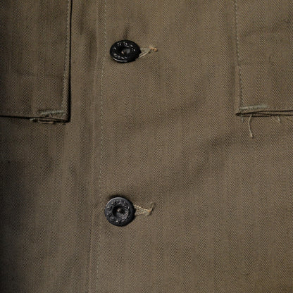 WW2 U.S.NAVY HBT UTILITY JACKET HAND DRAWING HULA GIRL DEADSTOCK