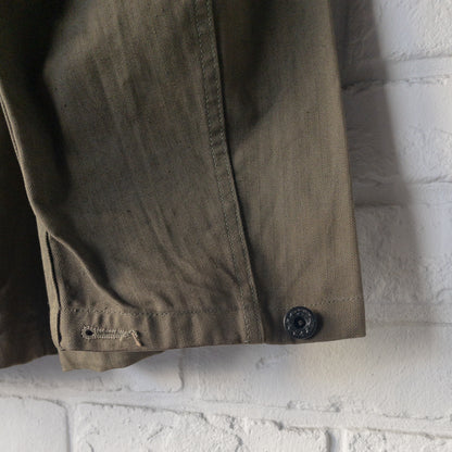 WW2 U.S.NAVY HBT UTILITY JACKET HAND DRAWING HULA GIRL DEADSTOCK