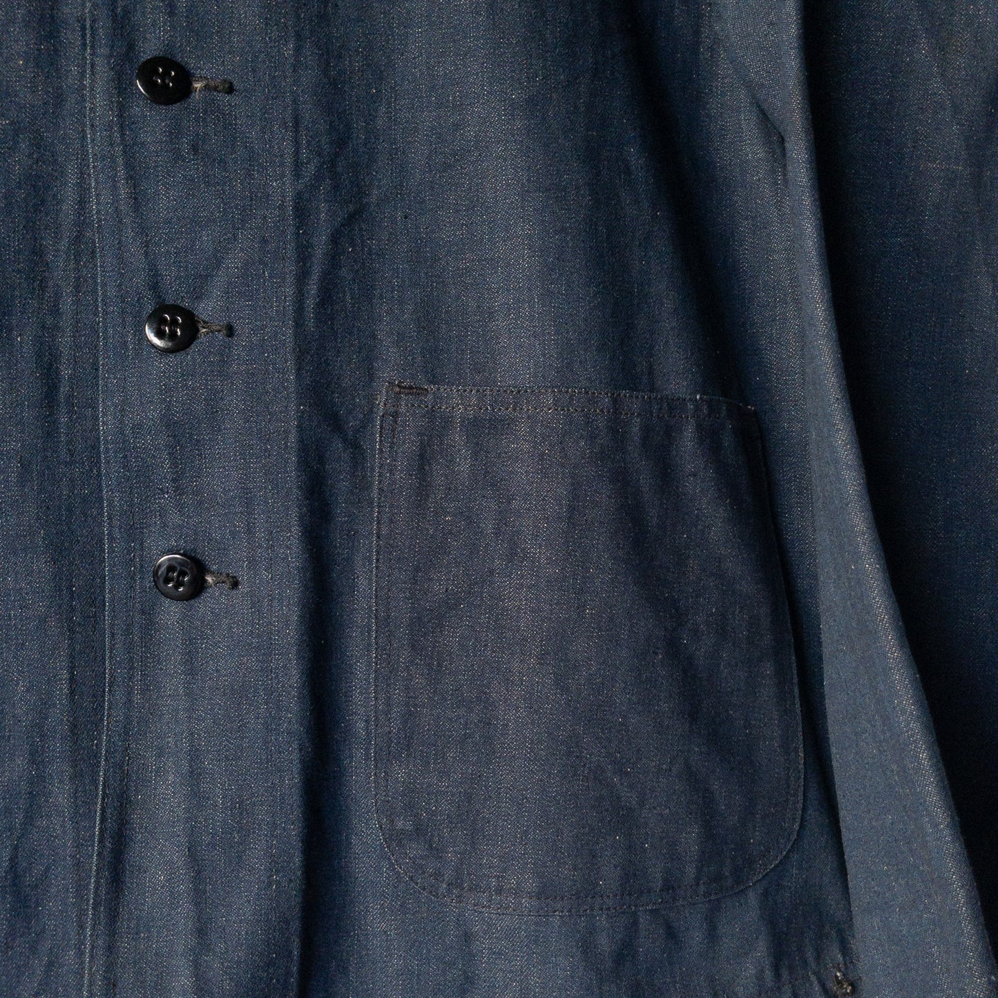 W.W.2 U.S.NAVY DUNGAREE DENIM JACKET HAND DRAWING PIN UP GIRL DEAD STOCK