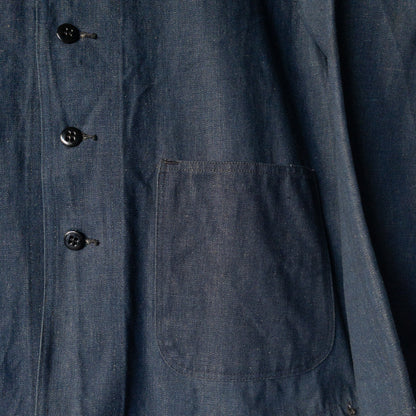 W.W.2 U.S.NAVY DUNGAREE DENIM JACKET HAND DRAWING PIN UP GIRL DEAD STOCK