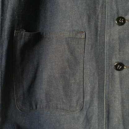 W.W.2 U.S.NAVY DUNGAREE DENIM JACKET HAND DRAWING PIN UP GIRL DEAD STOCK