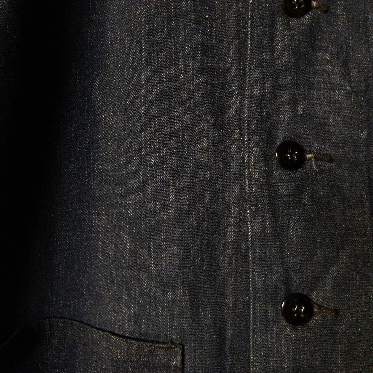 W.W.2 U.S.NAVY DUNGAREE DENIM JACKET HAND DRAWING PIN UP GIRL DEAD STOCK