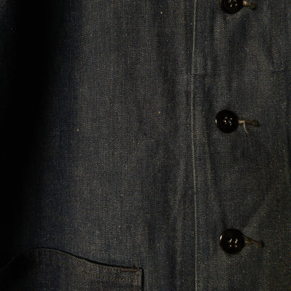 W.W.2 U.S.NAVY DUNGAREE DENIM JACKET HAND DRAWING PIN UP GIRL DEAD STOCK