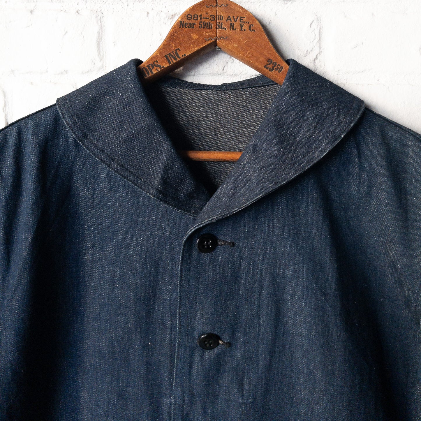 W.W.2 U.S.NAVY DUNGAREE DENIM JACKET HAND DRAWING PIN UP GIRL DEAD STOCK