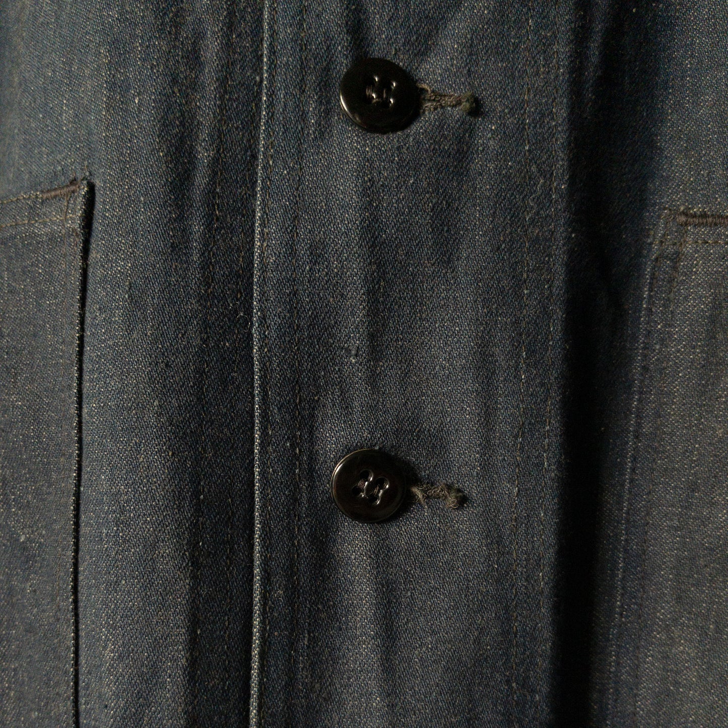 W.W.2 U.S.NAVY DUNGAREE DENIM JACKET HAND DRAWING PIN UP GIRL DEAD STOCK