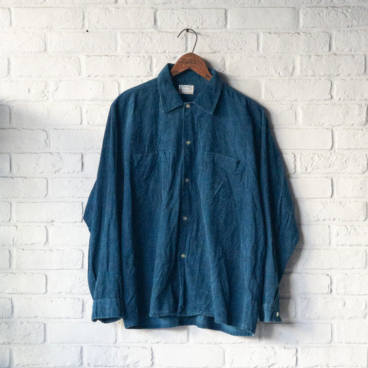 TOWN CRAFT BLUE CORDUROY SHIRTS 60'S VINTAGE