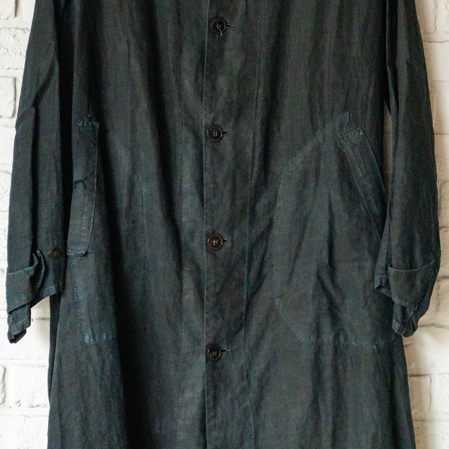FRENCH INDIGO LINEN COAT 1900'S VINTAGE