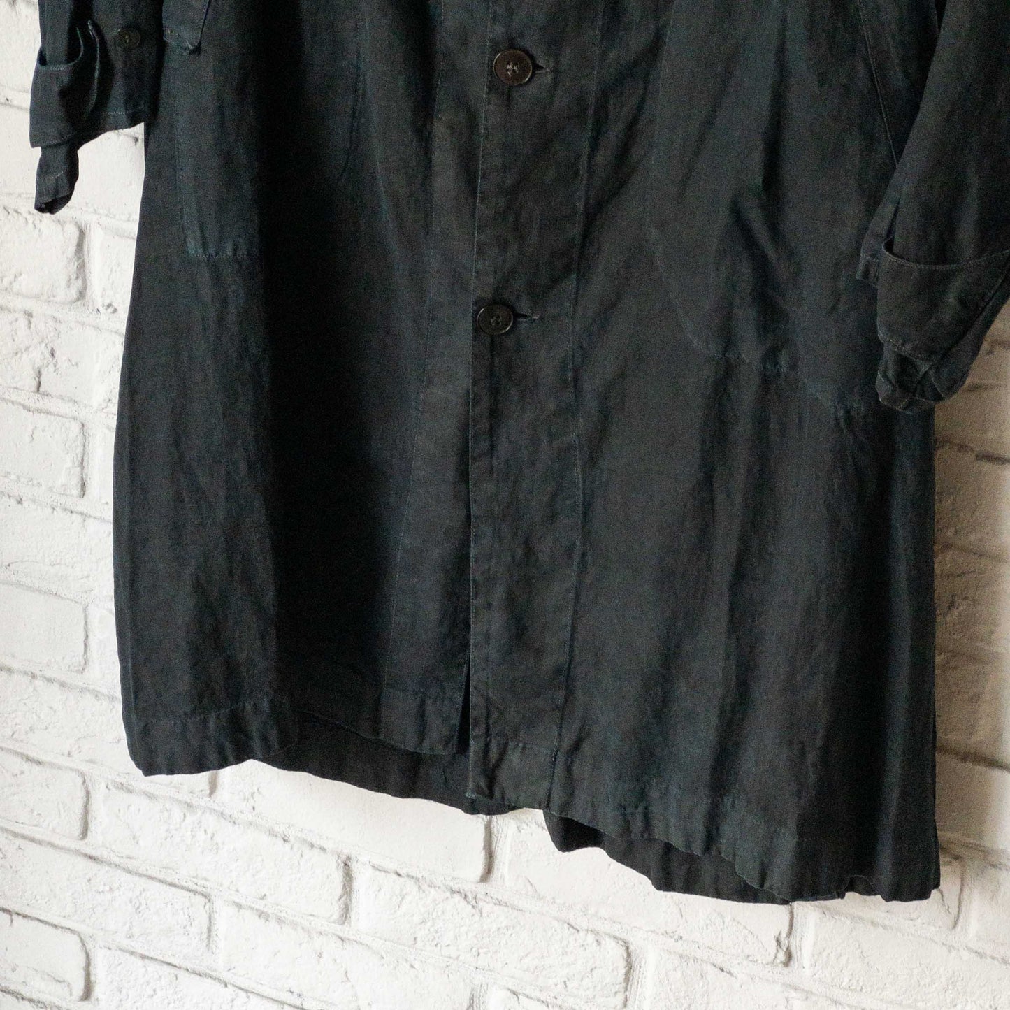 FRENCH INDIGO LINEN COAT 1900'S VINTAGE