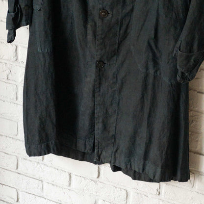 FRENCH INDIGO LINEN COAT 1900'S VINTAGE