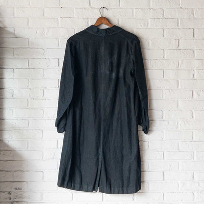 FRENCH INDIGO LINEN COAT 1900'S VINTAGE